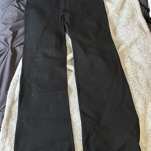 Betabrand Dress Pant Yoga Pants Black Straight Leg Size Medium Petite Work Offi